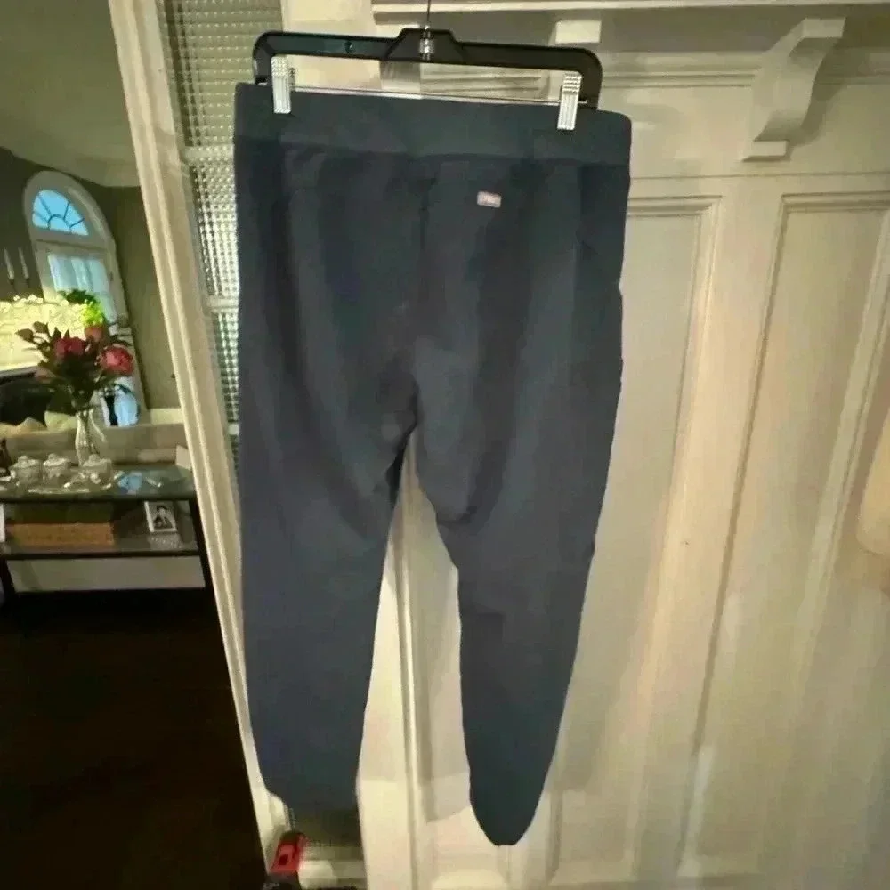 Figs technical collection scrub pants navy stretch tie waist size large